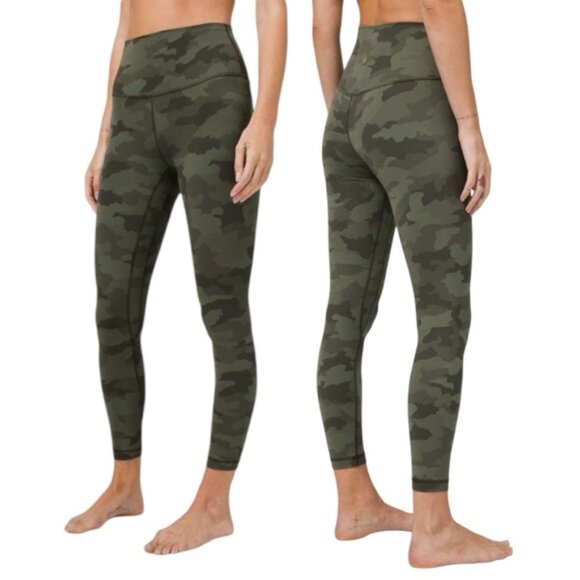 lululemon athletica Pants - Lululemon Align Pant II 25" Size 4 Heritage 365 Camo Green Twill Multi